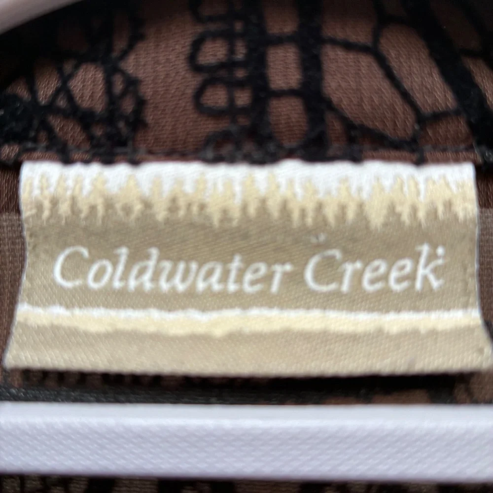 Chocolate & Black Velvet Burnout Semi Sheer Top - Picture 4 of 5